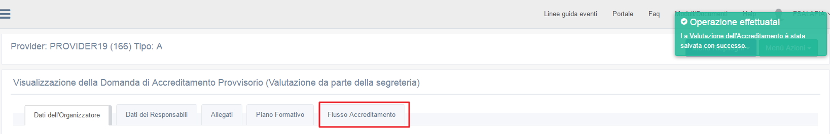 Invio valutazione Invio valutazione