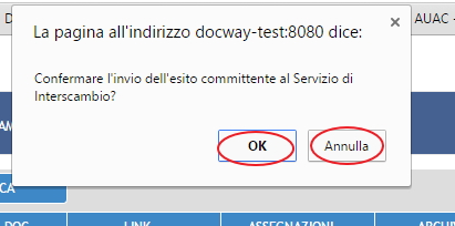 Conferma notifica esito