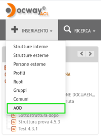 Inserimento nuova AOO