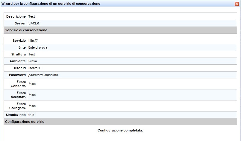servizio di conservazione