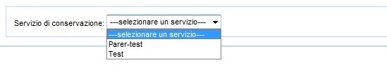 indicazione del servizio di conservazione utilizzato