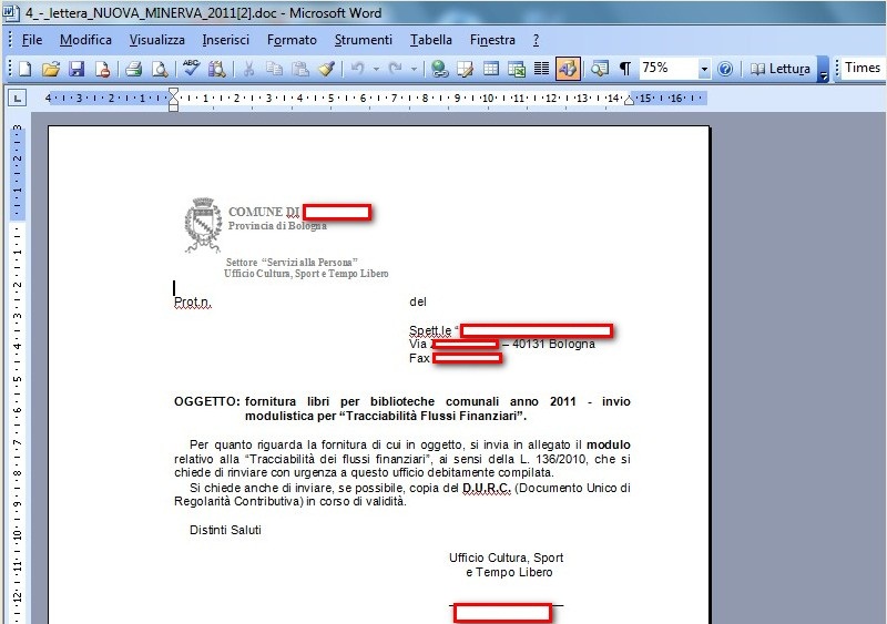 visualizzazione documento