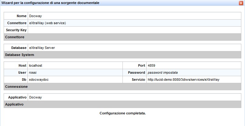 sorgente documentale configurata