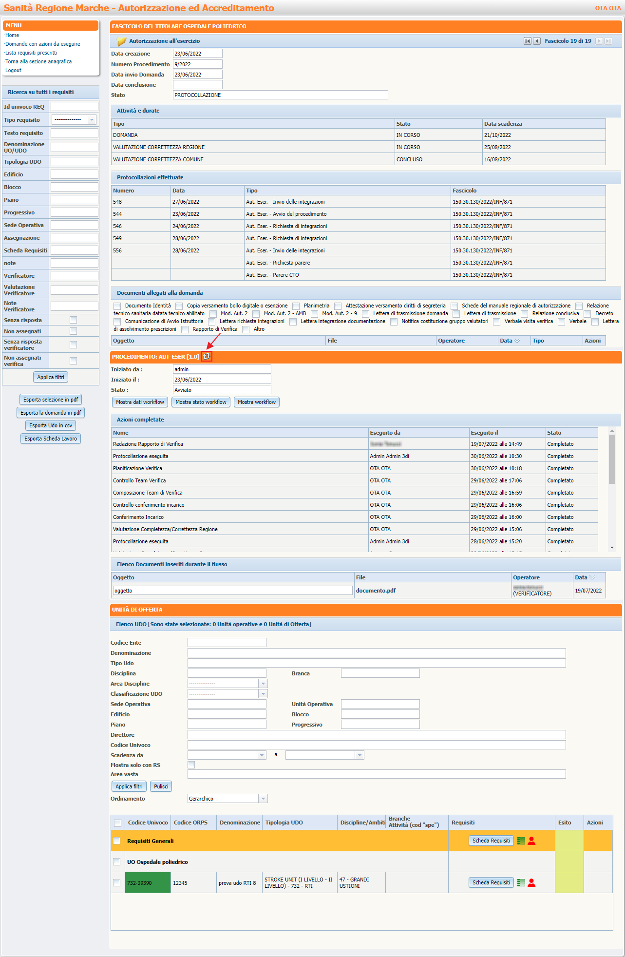 Frecce Procedimento Aut Eser