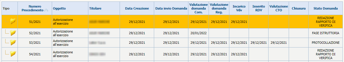 Intestazione Campi Domande