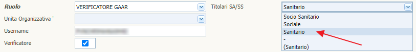Selezione Titolari SA/SS Sanitario