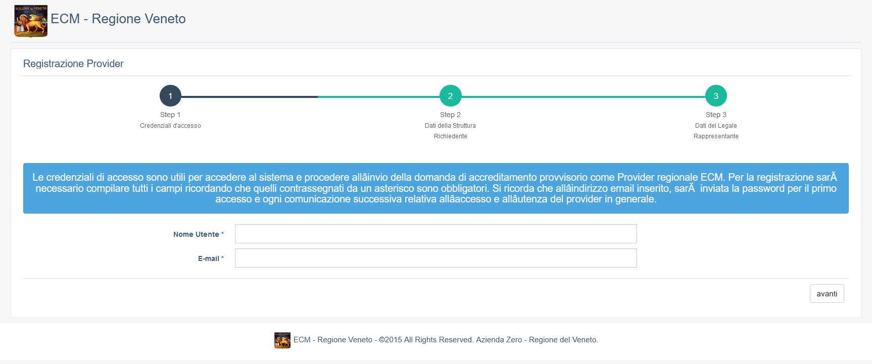 Sezione 1 Registrazione