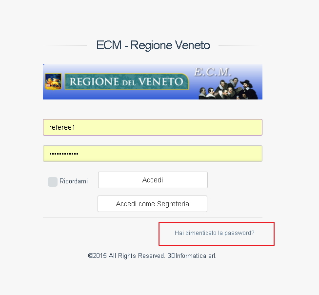 Hai dimenticato la password?