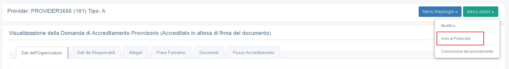 Richiesta di integrazioni - attesa di firma