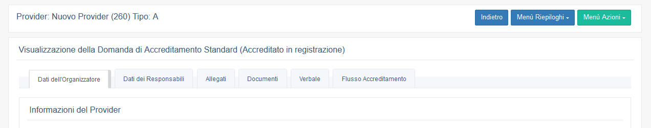 Accreditamento in registrazione