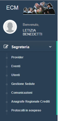 Menu Comunicazioni