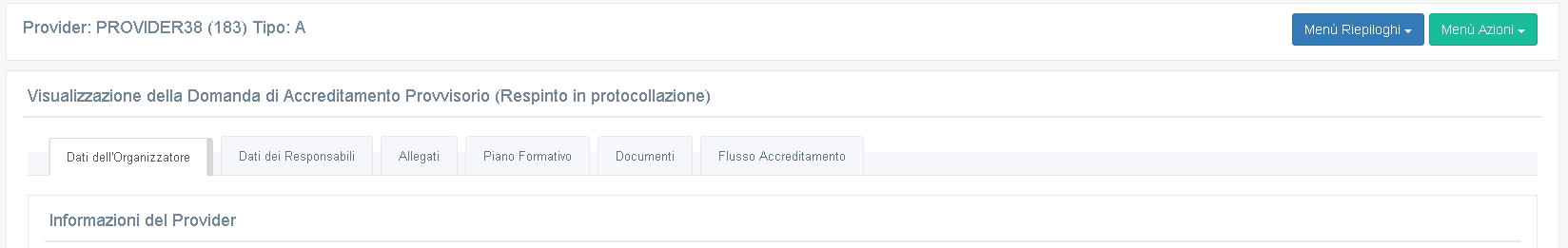stato respinto in protocollazione