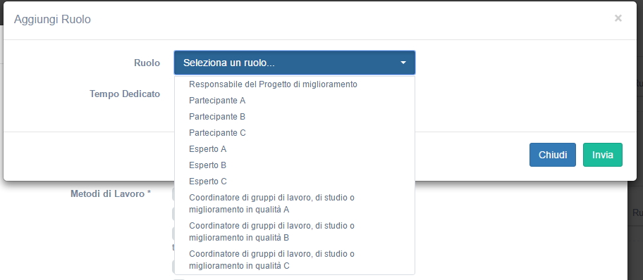 Ruoli progetti di miglioramento