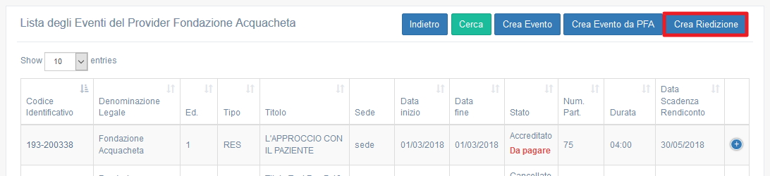 Crea riedizione