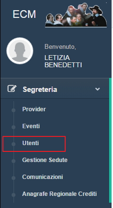 Menu Utenti