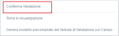 Conferma valutazione