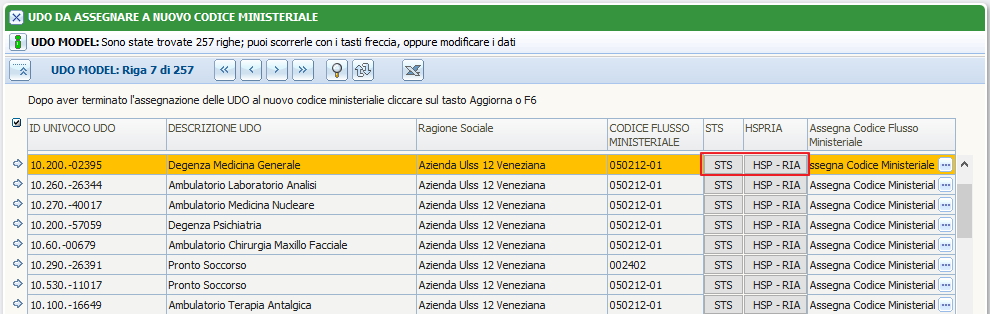 Assegna nuovo Codice ministeriale