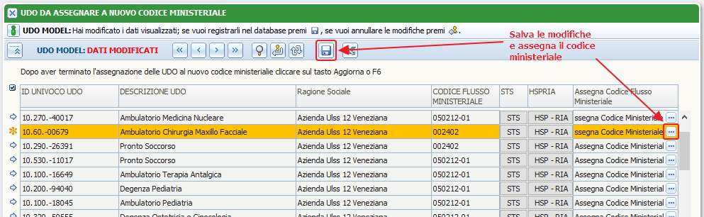 Assegna nuovo Codice ministeriale