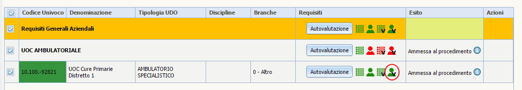 Selezione delle UDO