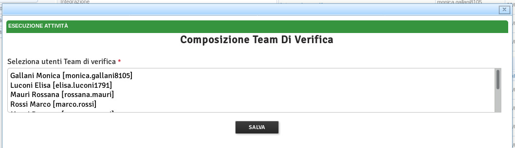 Composizione Team Leader