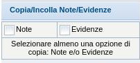 Inserimento note/evidenze e copia delle stesse