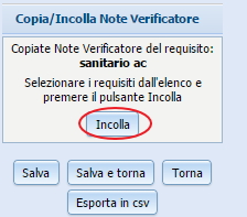 Copia/Incolla note verificatore