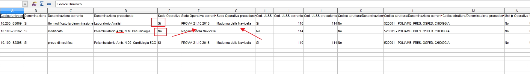 Csv confronto domande