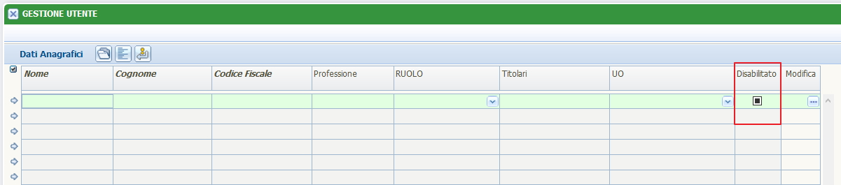 Gestione Utente
