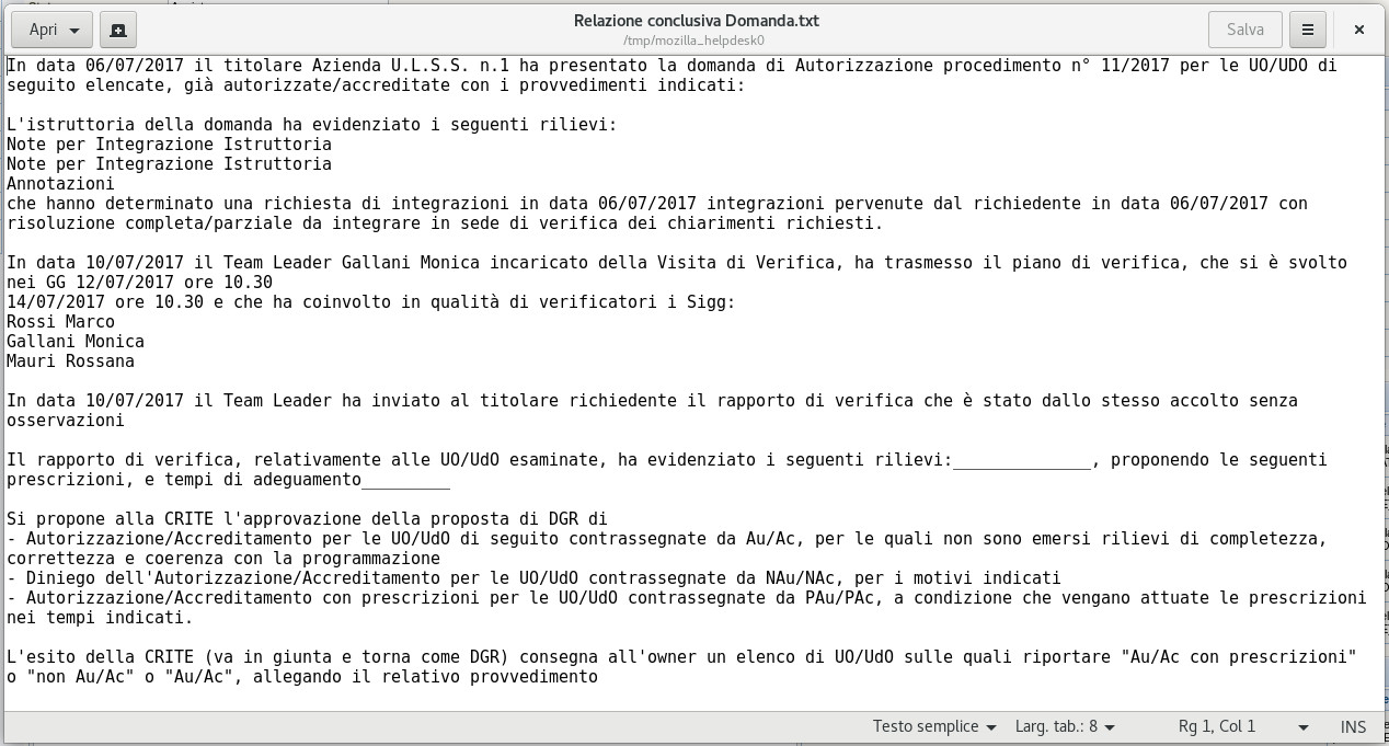 Report Relazione Conclusiva