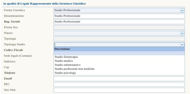 Registrazione Studio Professionale