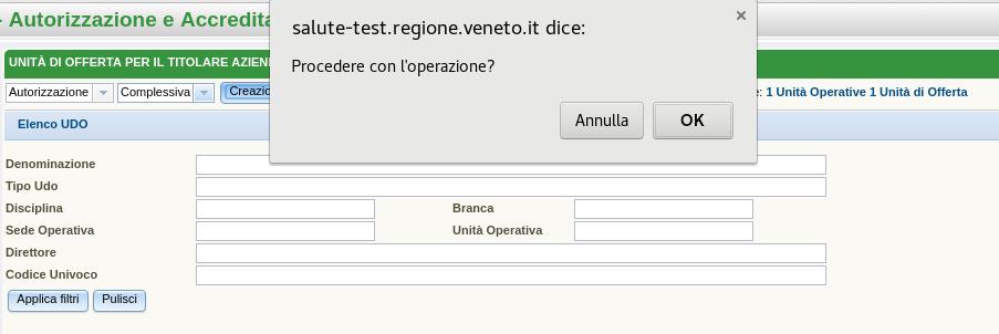 Conferma inserimento domanda