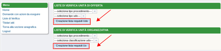 Generazione Lista di Verifica