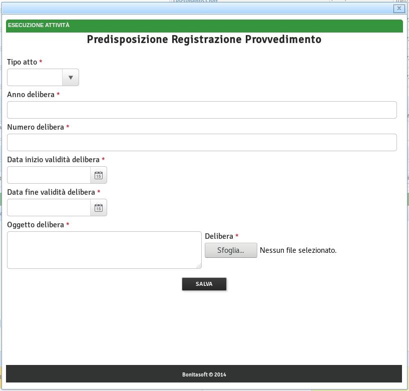 Registrazione Provvedimento