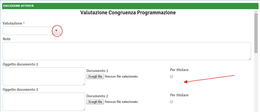 Valutazione Congruenza Programmazione - Azione