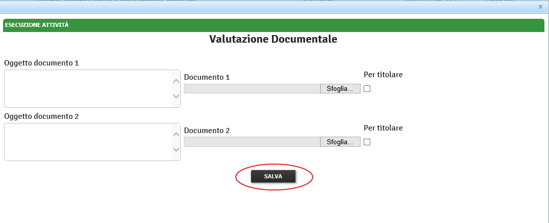 Valutazione documentale