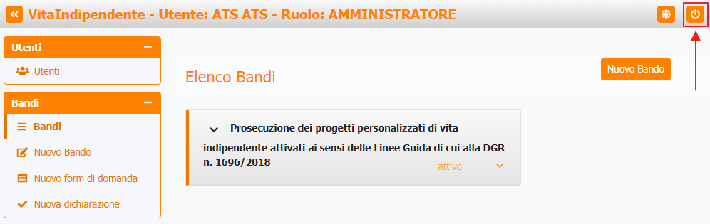 Logout sessione