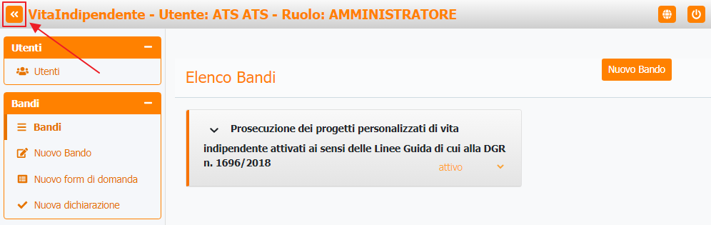 Riduzione menu laterale 1