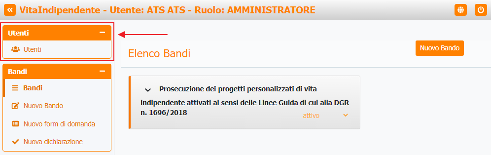 Sezione utenti