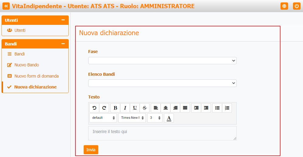 Nuova dichiarazione