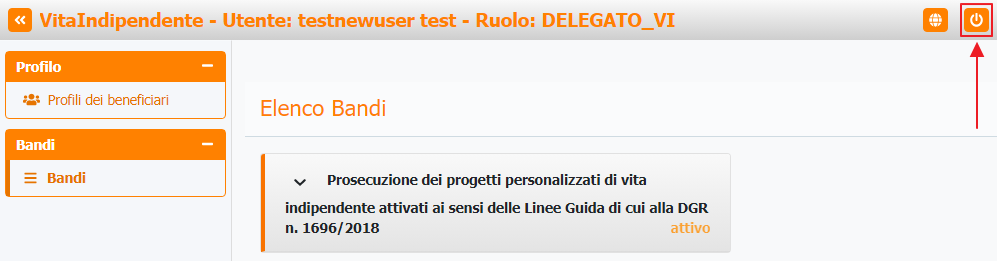 Logout sessione