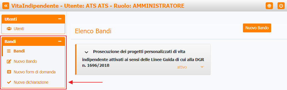 Sezione bandi