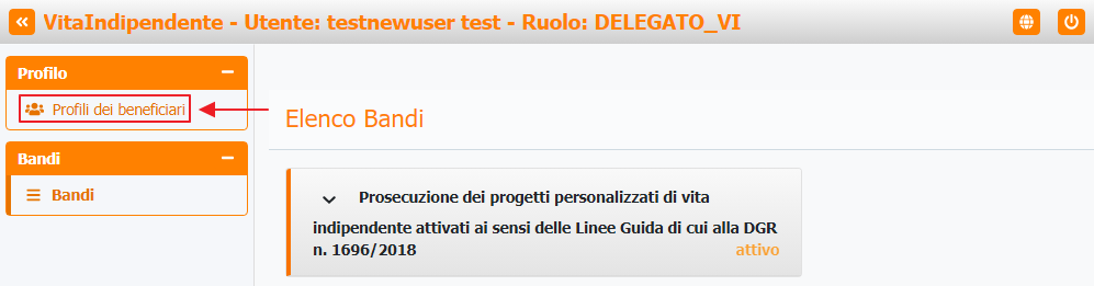 Elenco profili beneficiari