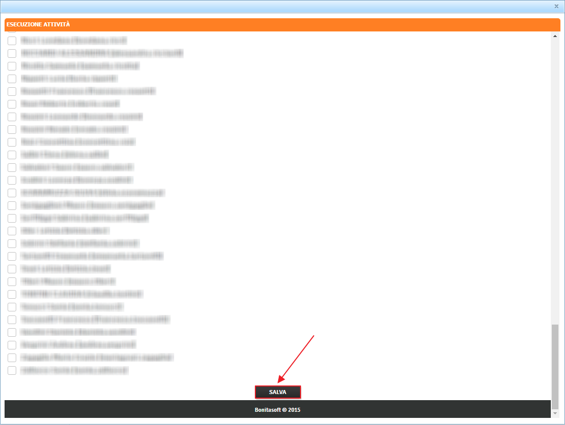 Finestra Esecuzione Attività Composizione Team Verifica Pulsante Salva Finestra Esecuzione Attività Composizione Team Verifica Pulsante Salva