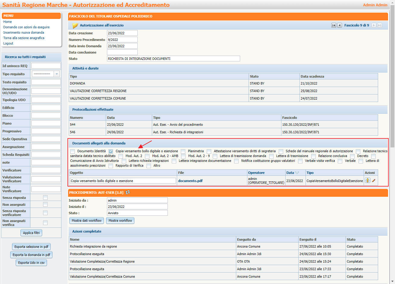 Sezione Documenti Allegati Selezione Documento Da Modificare Sezione Documenti Allegati Selezione Documento Da Modificare