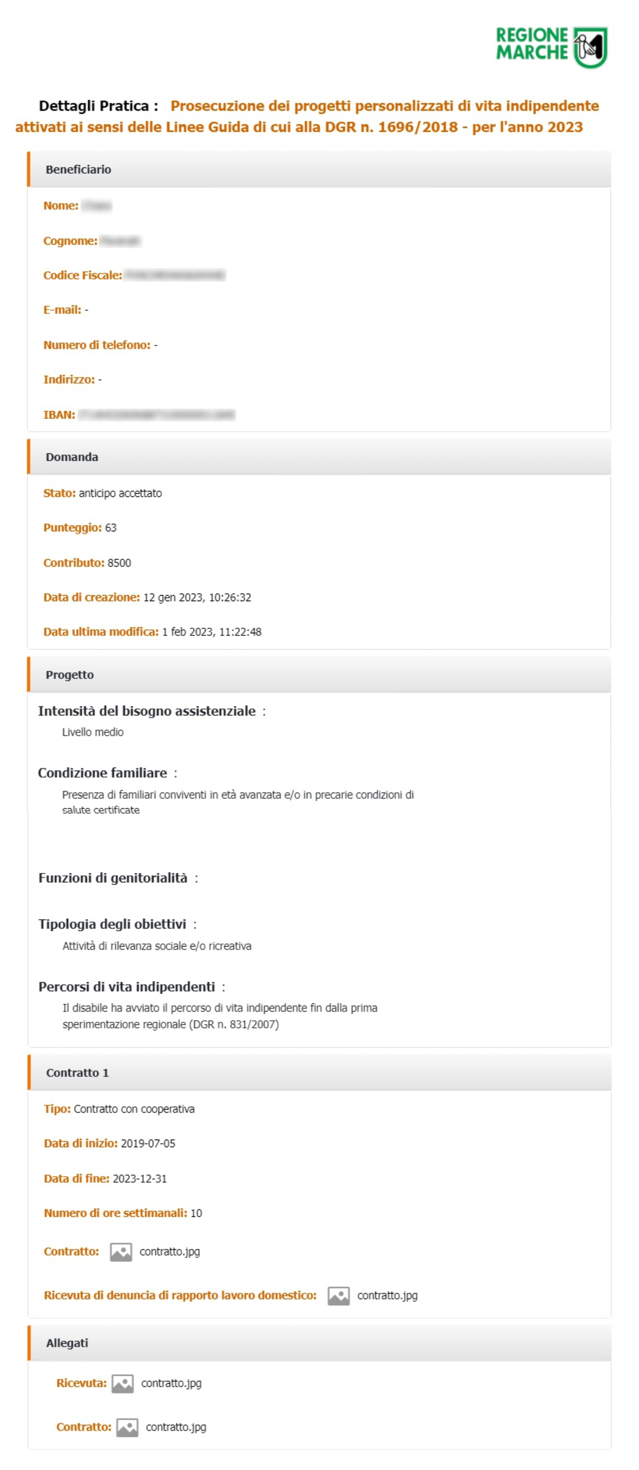 Richiesta anticipo - PDF Dettagli richiesta beneficiario Richiesta anticipo - PDF Dettagli richiesta beneficiario