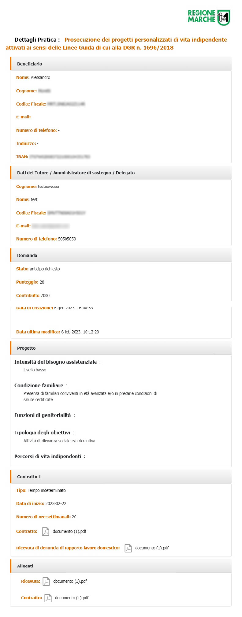 Richiesta anticipo - PDF Dettagli richiesta beneficiario Richiesta anticipo - PDF Dettagli richiesta beneficiario