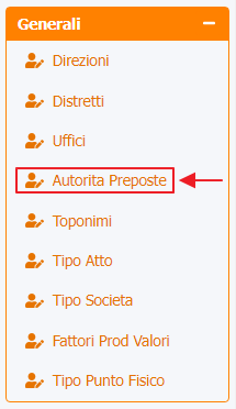 Voce Autorità Preposte