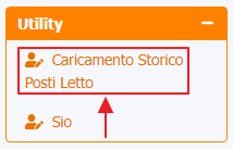 Voce Caricamento Storico Posti Letto