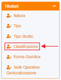 Voce Classificazione