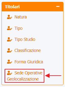 Voce Sede Operativa Geolocalizzazione